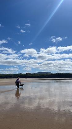 Beach walk with pepper