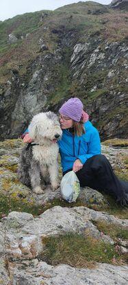 Junior (my partner's dog) and I! I stay with them a few times a week, and have given Junior haircuts and washed her a lot (although I probably got equally wet in the shower.