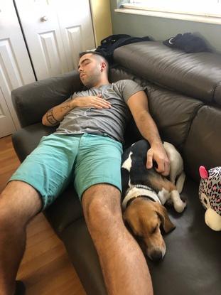 Athena and J on a nap 🥹
