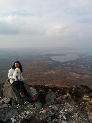 Me and my dog hiking the wicklow way